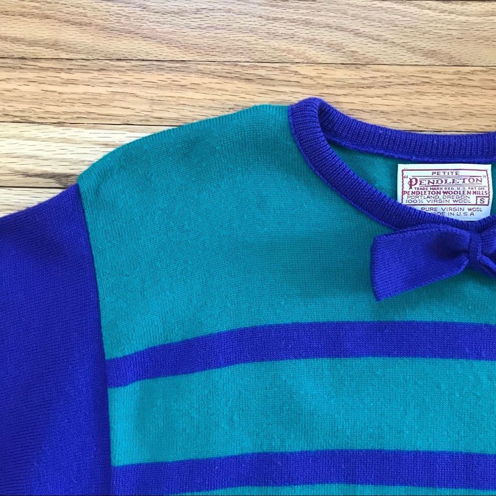 Pendleton Petite Wool Sweater With Bow - image 5